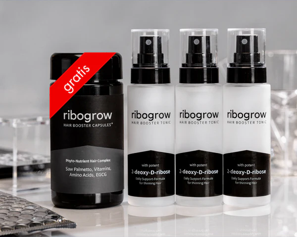 ribogrow Geburtstagsaktion: 3× Hair Booster Tonic + gratis Hair Booster Capsules